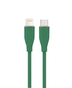 Kable USB - GEMBIRD Wysokiej jakości silikonowy kabel USB Type-C do 8-pinowego ładowania i transmisji danych 1.5m zielony - miniaturka - grafika 1