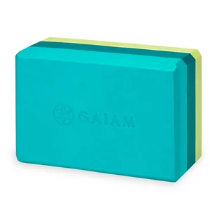 Gaiam Kostka do jogi z pianki Gaiam Teal Tonal Tri 62207 KOSTKA_GAIAM_62207 - Klocki do jogi - miniaturka - grafika 1