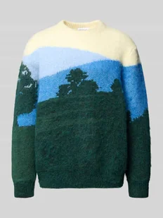 Sweter o kroju regular fit z dzianiny z dodatkiem wełny i wełny z alpaki - Swetry męskie - miniaturka - grafika 1