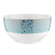 Miski i półmiski - Salaterka porcelanowa pozłacana Florina Spots Blue 13 cm niebieska - miniaturka - grafika 1