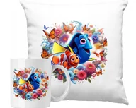 Gadżety dla niej i dla niego - ZESTAW PODUSZKA + KUBEK Nemo Rybka Bajka Kolorowa Pomysł na Prezent +IMIĘ - miniaturka - grafika 1