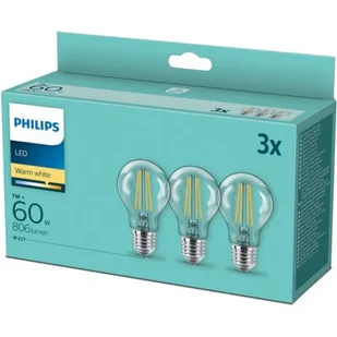 Philips Żarówka LED 929001387339 7W E27 3 szt.) 929001387339 - Halogeny - miniaturka - grafika 1
