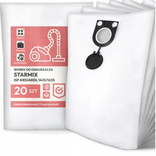 20x Worek do Odkurzacza Starmix Isp Ard/ardl 1435/1635 Syntetyczny Duży G9 - Worki do odkurzaczy - miniaturka - grafika 1