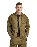 Koszule męskie - G-STAR RAW Męska koszula z 2 kieszeniami, Zielony (Dark Olive D22967-d190-c744), M - miniaturka - grafika 1