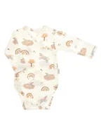 Body dla niemowląt - Niemowlęce body na długi rękaw z nadrukiem kremowe Nicol,r.62 - miniaturka - grafika 1