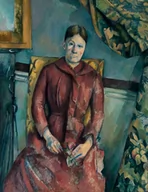Plakaty - Plakat, Madame Cézanne in a Red Dress, Paul Cézanne, 60x80 cm - miniaturka - grafika 1