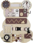 Tablice dla dzieci - LeanToys Drewniana tablica manipulacyjna miś Uniwersalny - miniaturka - grafika 1