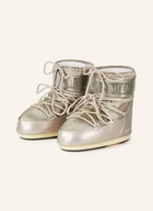 Kozaki damskie - Moon Boot Moon Boots Icon Low Glance gold - MOON BOOT - miniaturka - grafika 1