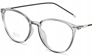 Okulary minusy kocie kujonki oczy korekcyjne szare -9.5 - Okulary korekcyjne, oprawki, szkła - miniaturka - grafika 1