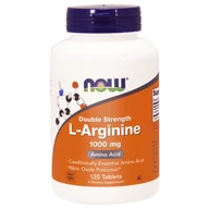 Witaminy i minerały dla sportowców - Now Foods L-Arginine Double Strenght - L-Arginina Podwójna Moc - 1000 Mg - 120 Tabletek - miniaturka - grafika 1