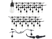 Lampy ogrodowe - Zestaw: Girlanda ogrodowa 15m 30xE27 + 30x Żarówka LED E27 1W filament - miniaturka - grafika 1