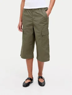 JJXX Spodnie capri Olga 12271698 Zielony Straight Fit - Spodnie damskie - miniaturka - grafika 1