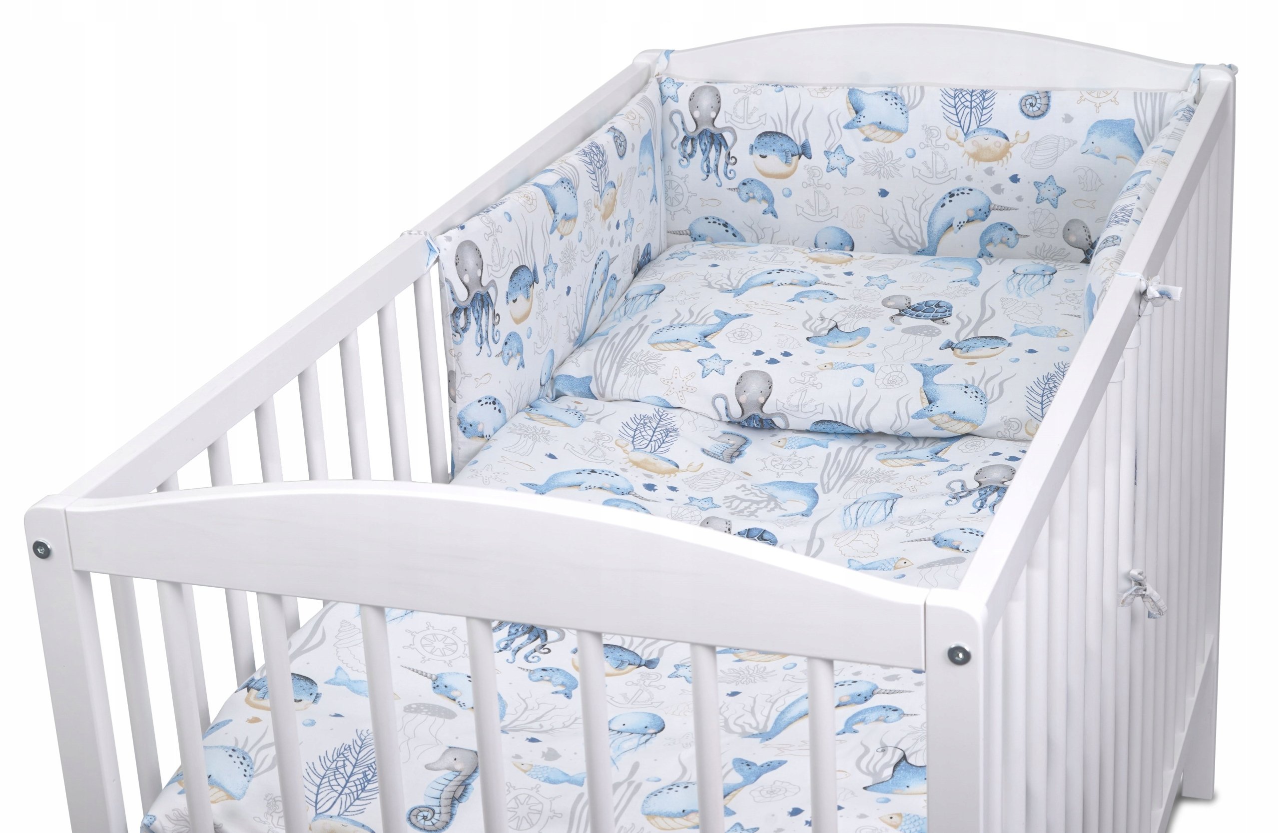 Pościel dla niemowlaka Tomi 120x90 Komplet 5 Elementów Ocean