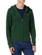 Bluzy męskie - GANT Męska bluza z kapturem The Original Full Zip, Zielony (Storm Green), M - miniaturka - grafika 1