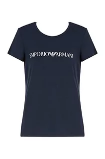 Koszulki i topy damskie - Emporio Armani Swimwear Damska koszulka plażowa z logo Viscose, morski, XS - grafika 1