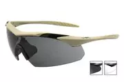 Ochrona oczu i twarzy - Okulary Wiley X Vapor Grey/Clear - Tan Frame - miniaturka - grafika 1