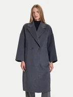 Płaszcze damskie - ViCOLO Płaszcz wełniany TF0003 Szary Regular Fit - miniaturka - grafika 1