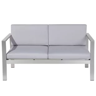 Sofa Ogrodowa 2-osobowa Jasnoszara Salerno - Sofy ogrodowe - miniaturka - grafika 1