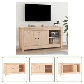 Szafki RTV - Szafka pod telewizor The Living Store 103x36,5x52 cm lite drewno sosnowe - miniaturka - grafika 1