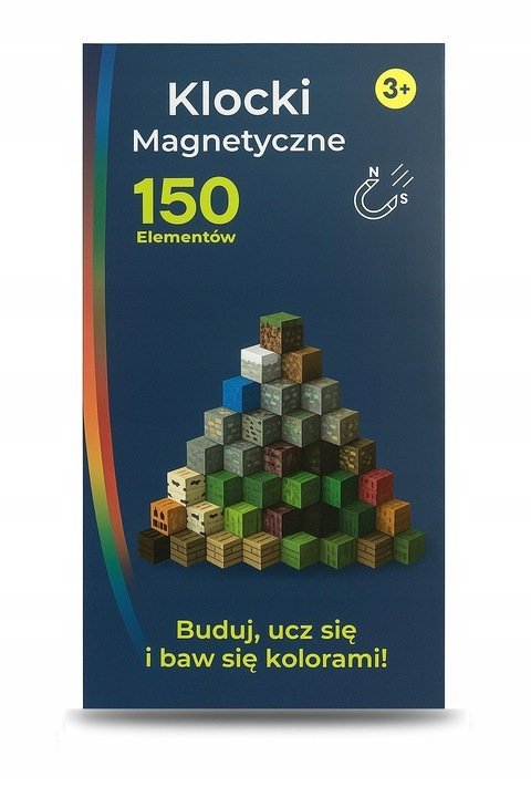 Klocki magnetyczne dla dzieci – świat kostek, 150 elementów (B035)