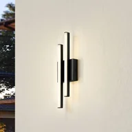 Lampy ogrodowe - Lindby kinkiet zewnętrzny LED Abelia, czarny, aluminium, stal nierdzewna - miniaturka - grafika 1