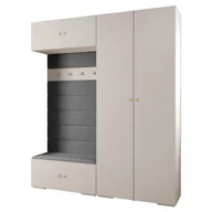 Szafy - Garderoba wysoka do przedpokoju INOVA 2 Zestaw 18 wysokość 236,7 biały czarny kaszmir - miniaturka - grafika 1