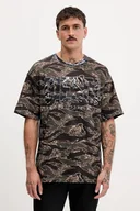Koszulki męskie - Diesel t-shirt bawełniany T-BOXT-T22 męski kolor zielony wzorzysty A19343.0AJFJ - miniaturka - grafika 1