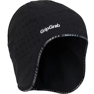 GripGrab Aviator Cap wiatroszczelna termiczna zimowa czapka pod kask rowerowy, ciepła czapka z podszewką polarową, czarny, 60-63 - Czapki damskie - miniaturka - grafika 1