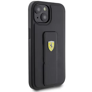 Ferrari FEHCP15SGSPSIK iPhone 15 / 14 / 13 6.1" czarny/black hardcase Grip Stand Metal Logo - Etui i futerały do telefonów - miniaturka - grafika 4