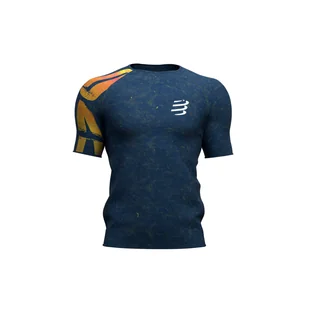 COMPRESSPORT Męska koszulka biegowa Training T-Shirt KONA 2019 niebieska - Koszulki sportowe męskie - miniaturka - grafika 1