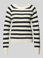 Swetry damskie - Sweter z dzianiny z długim rękawem model ‘DOFFY’ - miniaturka - grafika 1