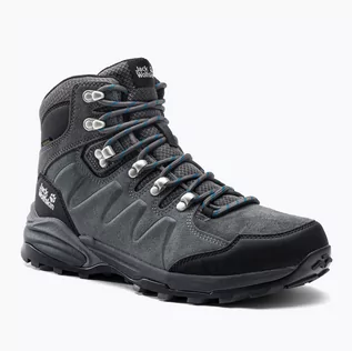 Buty trekkingowe męskie - Buty trekkingowe męskie Jack Wolfskin Refugio Texapore Mid szaro-czarne 4049841 47 eu - grafika 1