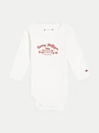 Body dla niemowląt - Tommy Hilfiger Body dziecięce KN0KN01896 Biały - miniaturka - grafika 1