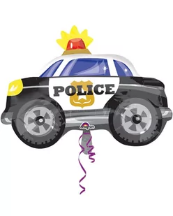 AMSCAN Balon foliowy Radiowóz - 60 x 45 cm - 1 szt. 3367301 - Urodziny dziecka - miniaturka - grafika 1