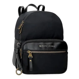 Pepe Jeans Morgan Plecak na co dzień Czarny 20x25,5x10 cm Poliester z Detalami Ze Sztucznej Skóry 5,1L by Joumma Bags, Czarny (Black), Talla única, plecak na co dzień - Plecaki - miniaturka - grafika 1
