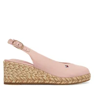 Espadryle damskie - Espadryle Tommy Hilfiger Mid Wedge Espad Slingback Speck FW0FW09472 Różowy - miniaturka - grafika 1
