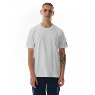 Męski t-shirt z nadrukiem Champion Rochester Crewneck T-shirt - biały - CHAMPION - Koszulki sportowe męskie - miniaturka - grafika 1