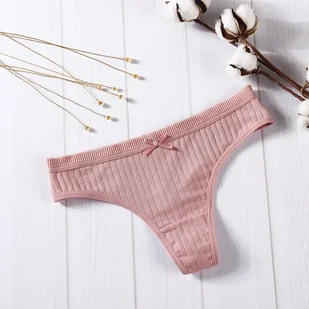 Stringi na gumce - Różowy XL 1pc - Majtki damskie - miniaturka - grafika 1