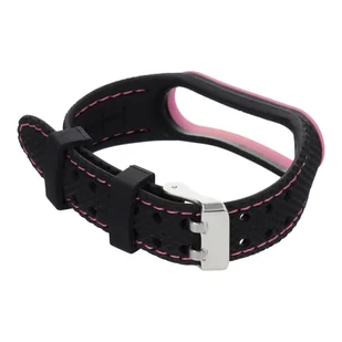 Pasek Lifestyle Braders do Xiaomi Mi Band 5 / 6 czarno-różowy - Akcesoria do smartwatchy - miniaturka - grafika 6