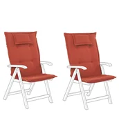 Fotele i krzesła ogrodowe - Shumee Zestaw 2 poduszek na krzesła ogrodowe czerwony TOSCANA/JAVA 262456 - miniaturka - grafika 1