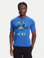 Koszulki męskie - Kappa T-Shirt 351U8JW 741 Niebieski Regular Fit - miniaturka - grafika 1