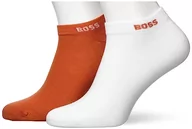 Skarpetki męskie - BOSS Męskie skarpety 2P AS Uni Colors CC Ankle Socks, ciemnopomarańczowe, 39-42, ciemnopomarańczowy, 42 EU - miniaturka - grafika 1
