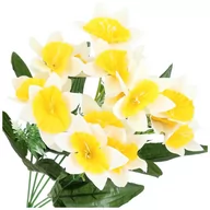 Sztuczne kwiaty - Kwiaty Sztuczne Żonkile Bukiet Żonkil Narcyz Gałązki Kwiatowe Na Stroik - miniaturka - grafika 1