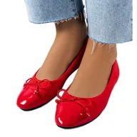 Baleriny - Czerwone lakierowane balerinki Simard - Inna marka - miniaturka - grafika 1