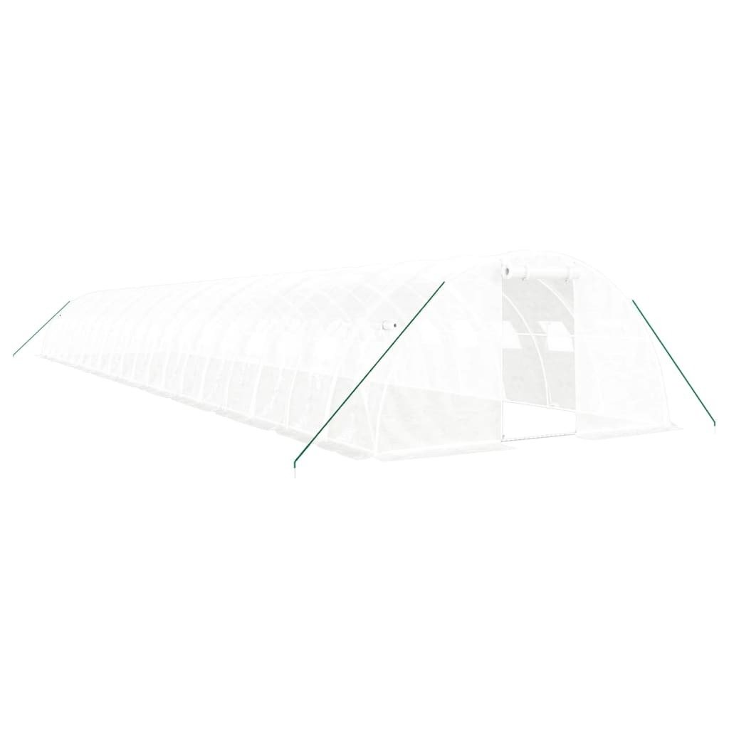 Prolenta Premium - Szklarnia z ramą stalową biała 80 m² 20x4x2 m