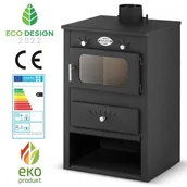 Piece wolnostojące - Piec kominek stalowy koza szamotowy ZVEZDA 1B 9kW - miniaturka - grafika 1