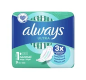 Podpaski - Always Ultra Day podpaski higieniczne ze skrzydełkami 1 Normal 9 sztuk - miniaturka - grafika 1
