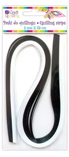 Dalprint Paski quilling 3mm czarno/białe (100) DP9053 - Quilling - miniaturka - grafika 1