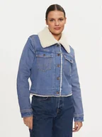 Kurtki damskie - Wrangler Kurtka jeansowa 112356629 Niebieski Regular Fit - miniaturka - grafika 1