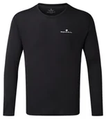 Koszulki sportowe męskie - RONHILL Koszulka biegowa z długim rękawem męska CORE L/S TEE czarna - miniaturka - grafika 1